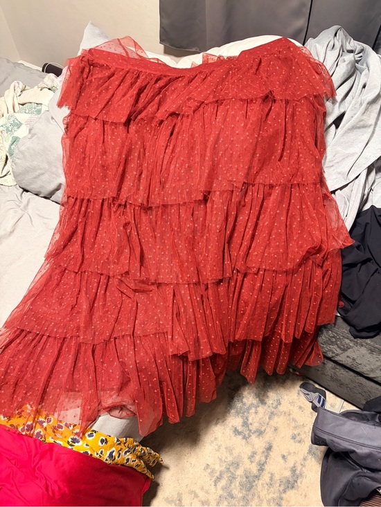 JessaKae Dresses & Skirts - JessaKae Burgundy Tiered Ruffle Maxi Skirt